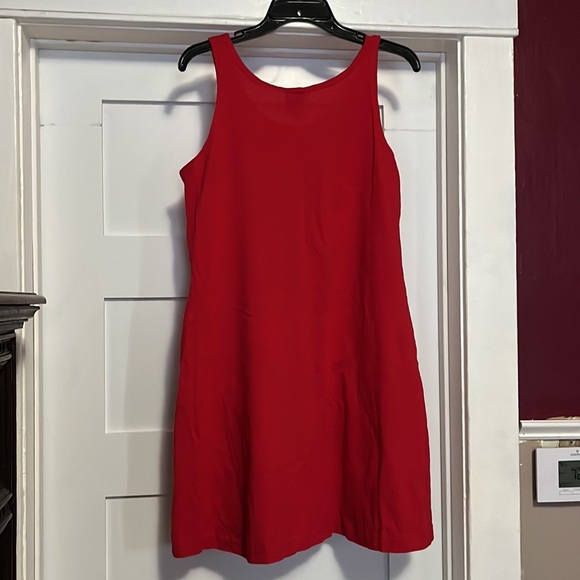 NWOT Red Dress from Cozumel with rounded neck and A line style. - Picture 3 of 3
